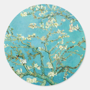 Adesivo Redondo Almond Blossoms   Vincent van Gogh