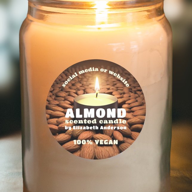 Adesivo Redondo Almond Candle (Criador carregado)