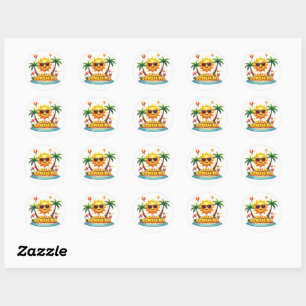 Adesivo Redondo Alô Sunshine Cute Cartoon Sticker