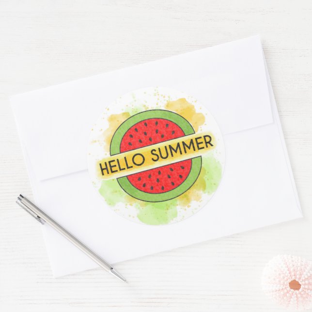 Adesivo Redondo Alô, Watermelon Sticker (Envelope)