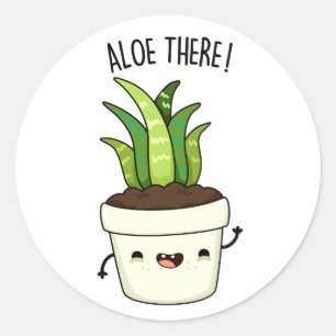 Adesivo Redondo Aloe Ali Bonito Aloe Vera Pun