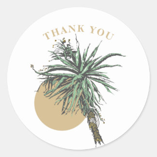 Adesivo Redondo Aloe Vera Plant Design Sticker