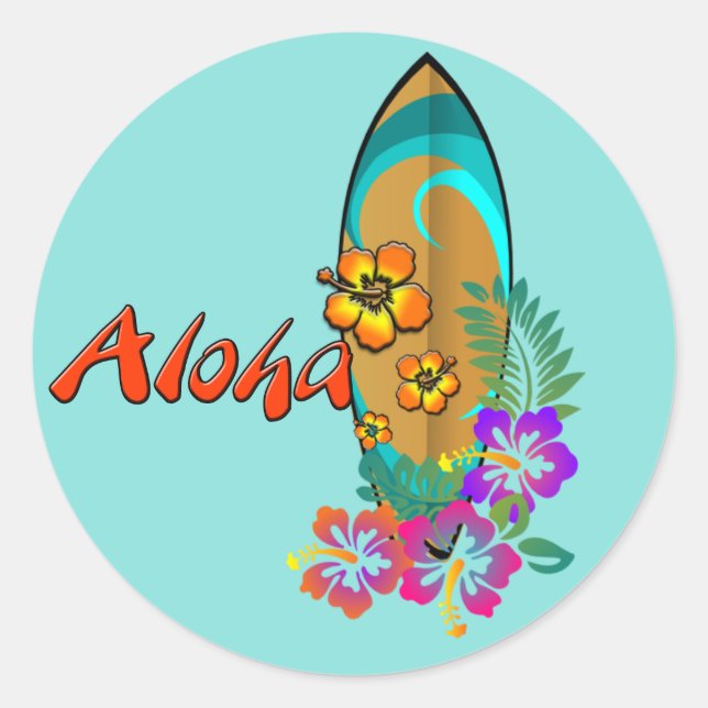 Adesivo Redondo Aloha