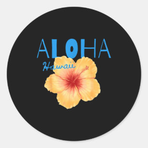 Adesivo Redondo Aloha havaí da ilha - sinta o aloha