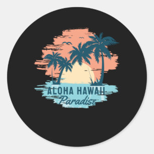 Adesivo Redondo Aloha Hawaii