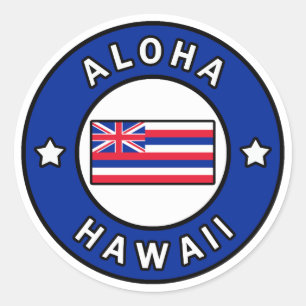 Adesivo Redondo Aloha Hawaii