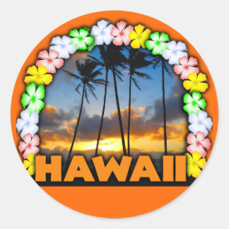 Adesivo Redondo Aloha Hawaii