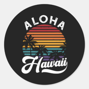 Adesivo Redondo Aloha Hawaii
