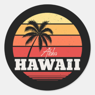 Adesivo Redondo Aloha Hawaii