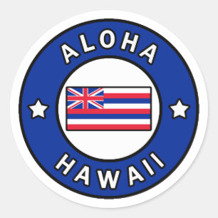 Adesivo Redondo Aloha Hawaii