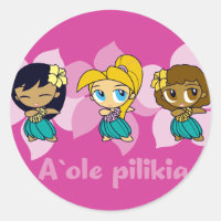 "Aloha Honys", viciadas em hula em fuchsia