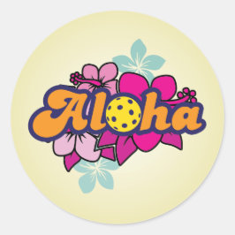 Adesivo Redondo Aloha Pickleball