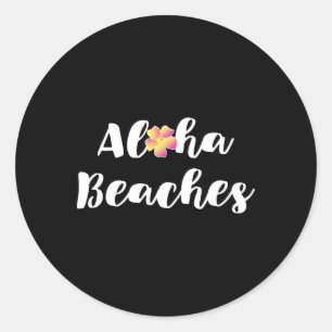 Adesivo Redondo Aloha-praias Funny Luau Hawaii