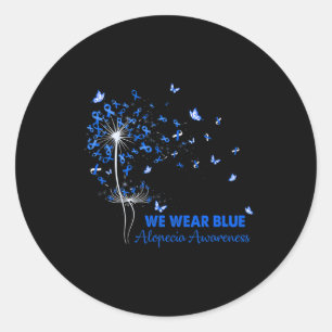 Adesivo Redondo Alopecia Consciência Fé Esperança Ama Dandelion