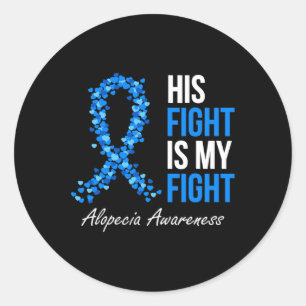 Adesivo Redondo Alopecia Consciência Sua Luta É Minha Luta Eu Vist