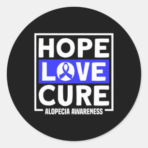 Adesivo Redondo Alopecia Hope ama Curar Alopecia Areata Awarene