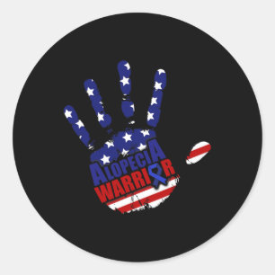 Adesivo Redondo Alopecia Sensibilização Cabelo Perda Símbolo Guerr