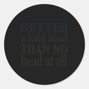 Adesivo Redondo Alopecia Sensibilização Diversão de camisa careca