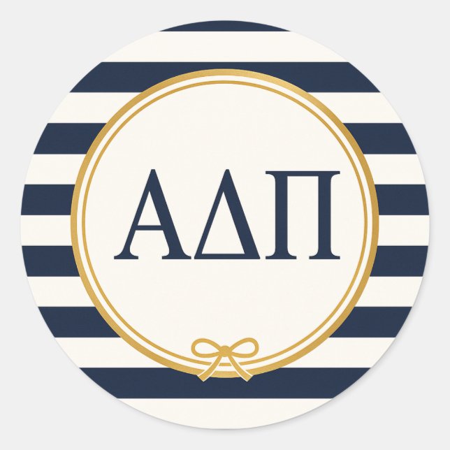 Adesivo Redondo Alpha Delta Pi (Frente)