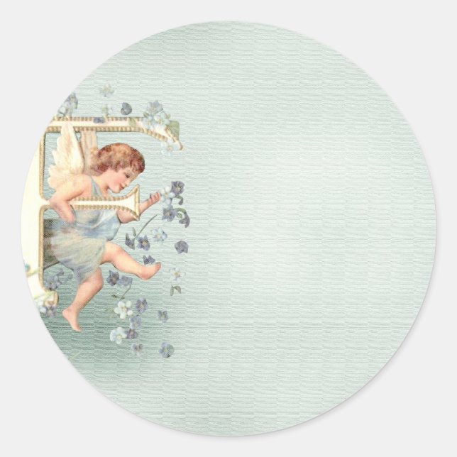 Adesivo Redondo Alphabet Cherub (Frente)