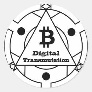 Adesivo Redondo Alquimia de transmutação digital