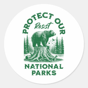 Adesivo Redondo Alt Us National Park Resist Service
