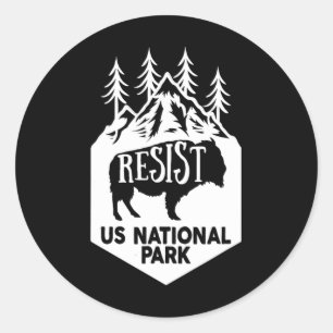 Adesivo Redondo Alt Us National Park Resist Service