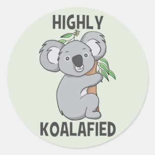 Adesivo Redondo Altamente Koalafied Koala