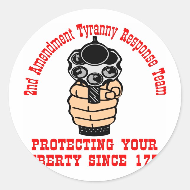 Adesivo Redondo Alteração Do segundo Que Protege A Liberdade Desde (Frente)