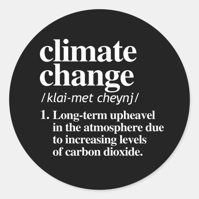 Adesivo Redondo Alterações climáticas (Frente)