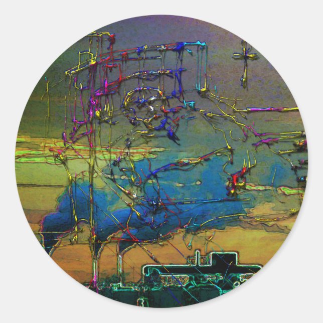 Adesivo Redondo Alterações climáticas (Frente)