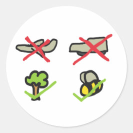 Adesivo Redondo Alterações climáticas