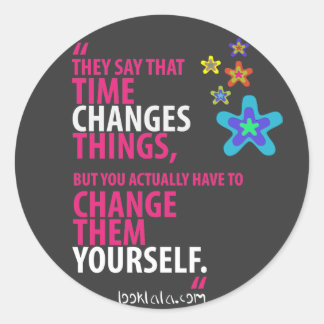 Adesivo Redondo Alterações de Tempo