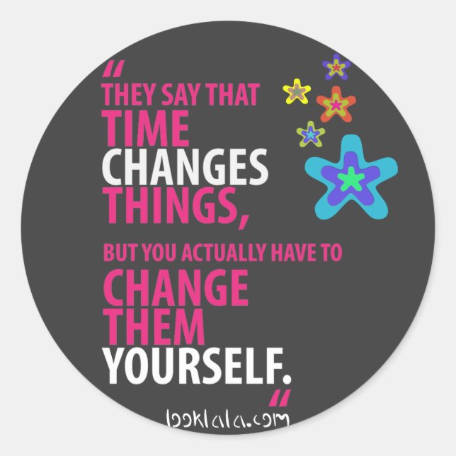 Adesivo Redondo Alterações de Tempo (Frente)