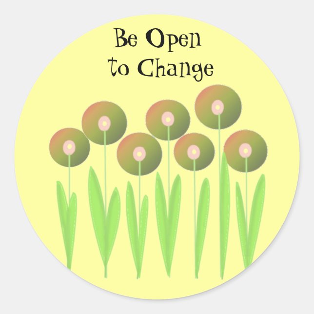 Adesivo Redondo Alterar a sua vista (Frente)