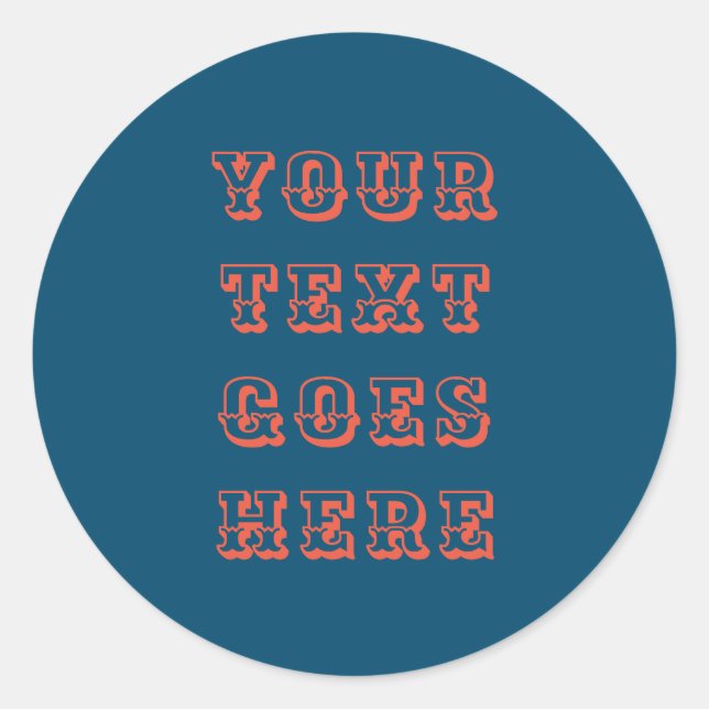 Adesivo Redondo alterar seu texto aqui o texto pessoal (Frente)