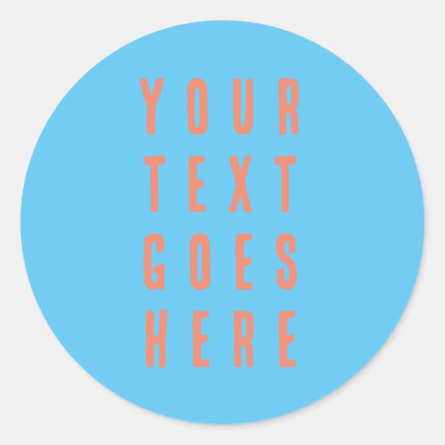 Adesivo Redondo alterar seu texto aqui pessoal (Frente)