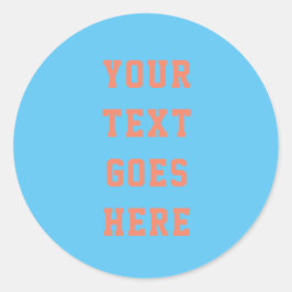 Adesivo Redondo alterar seu texto aqui texto pessoal