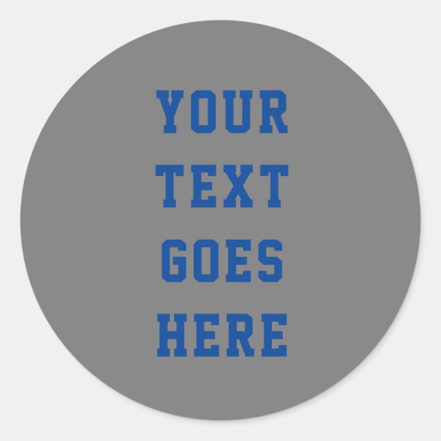 Adesivo Redondo alterar seu texto aqui texto pessoal (Frente)