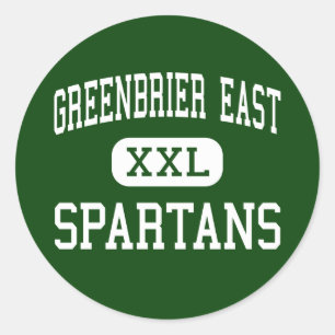 Adesivo Redondo Alto do leste de Greenbrier - Spartans - -