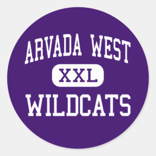 Adesivo Redondo Alto ocidental de Arvada - Wildcats - - Arvada