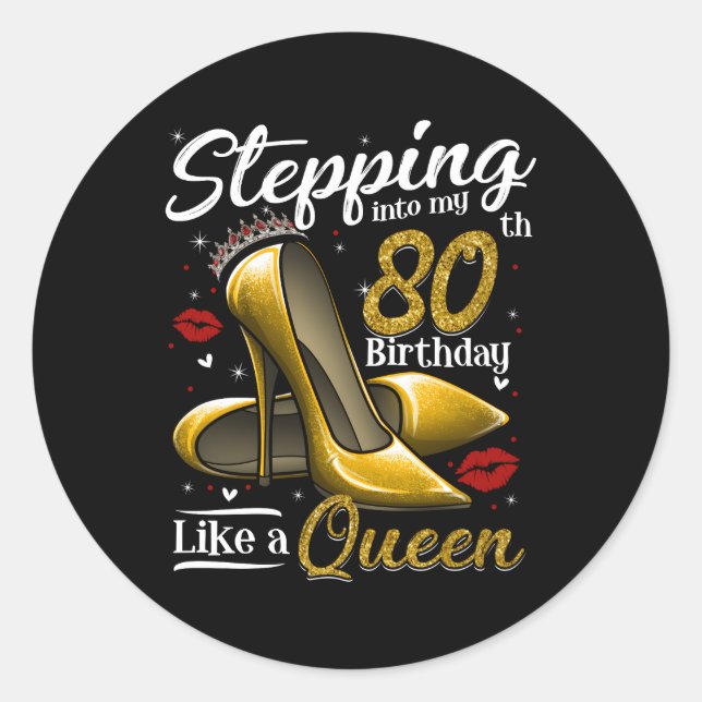 Adesivo Redondo Altos Saltos Indo Para O Meu 80 80 E Fabuloso (Frente)