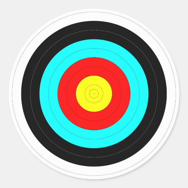 Adesivo Redondo Alvo da Bullseye Archery (Frente)