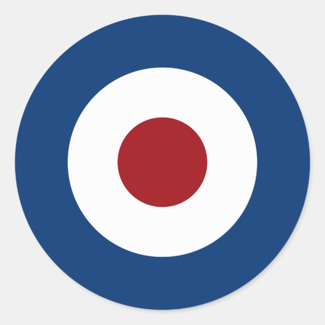 Adesivo Redondo Alvo de Arquivamento de Mod Bullseye (Frente)