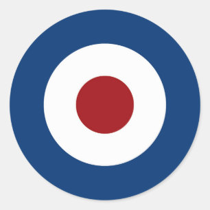 Adesivo Redondo Alvo de Arquivamento de Mod Bullseye