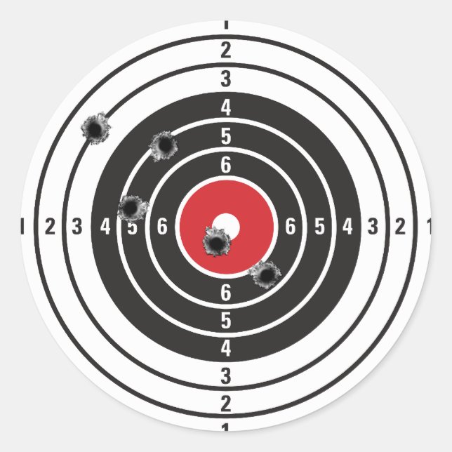 Adesivo Redondo Alvo de disparo (Frente)