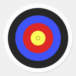 Adesivo Redondo Alvo de Fotos de Arqueiro com Bullseye