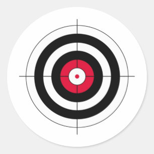 Adesivo Redondo Alvo do BullsEYE dos Crosshairs
