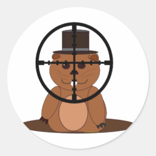 Adesivo Redondo Alvo: groundhog