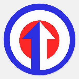 Adesivo Redondo Alvo & seta modernos